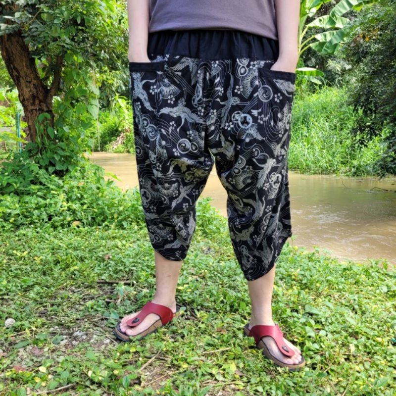 SAMURAI PANTS กางเกงผ้าฝ้ายทรงซามูไร