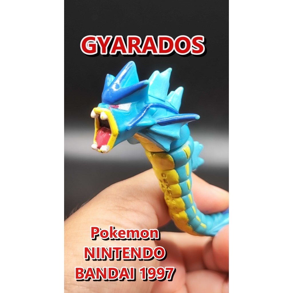 1997 Gyarados Pokémon Bandai CGTSJ Nintendo Soft mini figure 3" Vintage Pokémon