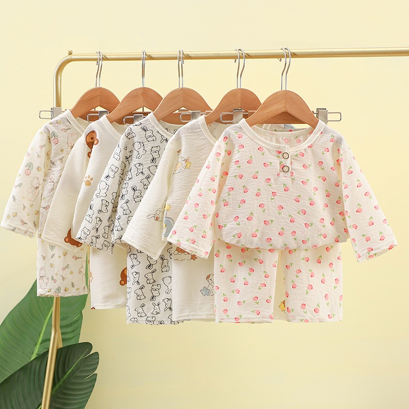 เสื้อผ้าเด็กเล็ก 5 ส่วน เสื้อแขน5ส่วน + กางเกงขายาว ผ้านิ่มอุุ่นๆ ลายน่ารัก - รูปที่ 7