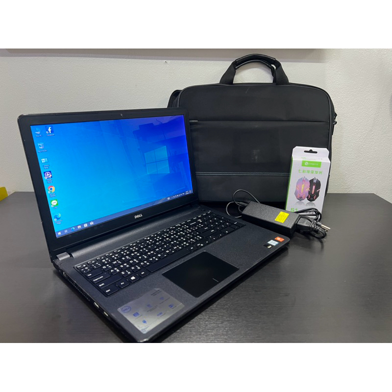 โน๊ตบุ๊คมือสอง Dell Inspiron 15 5559 Core i7 gen4 แรม 8gb ssd 120gb+hhd 500gb สินค้ารับประกันจากทางร