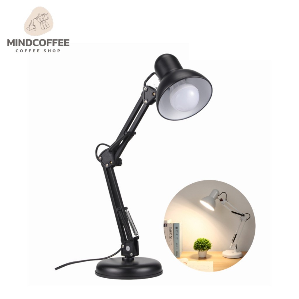 โคมไฟอ่านหนังสือ โคมไฟตั้งโต๊ะ ปรับระดับได้รอบทิศทาง โคมไฟ Table Reading lamp Adjustable E27 MAX 60w MindCoffee