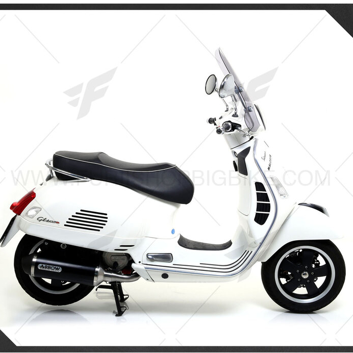 ท่อ Arrow Slip-on Black For Vespa GTS 300 HPE สำหรับ ปี 2022< ลงมา