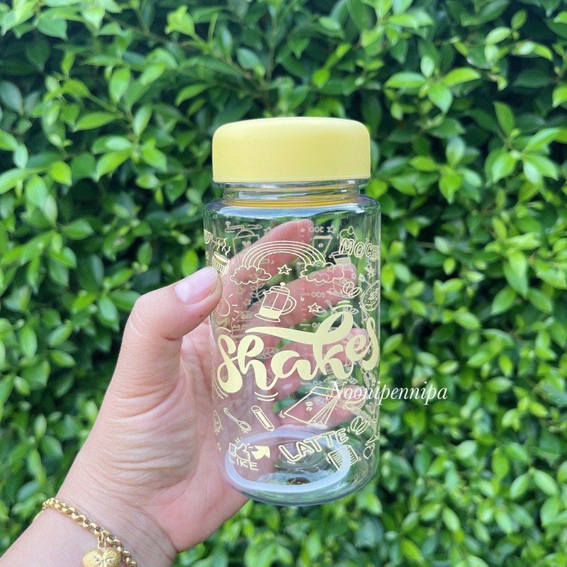 🩷กระบอกน้ำพลาสติกพิมพ์ลาย มี 3 ลาย และสีให้เลือกมากมาย ขนาด 300 ml. รุ่นขวดกลม ใส่ร้อน-เย็นได้ พร้อมขีดบอกปริมาณ พกพาได้ - รูปที่ 6