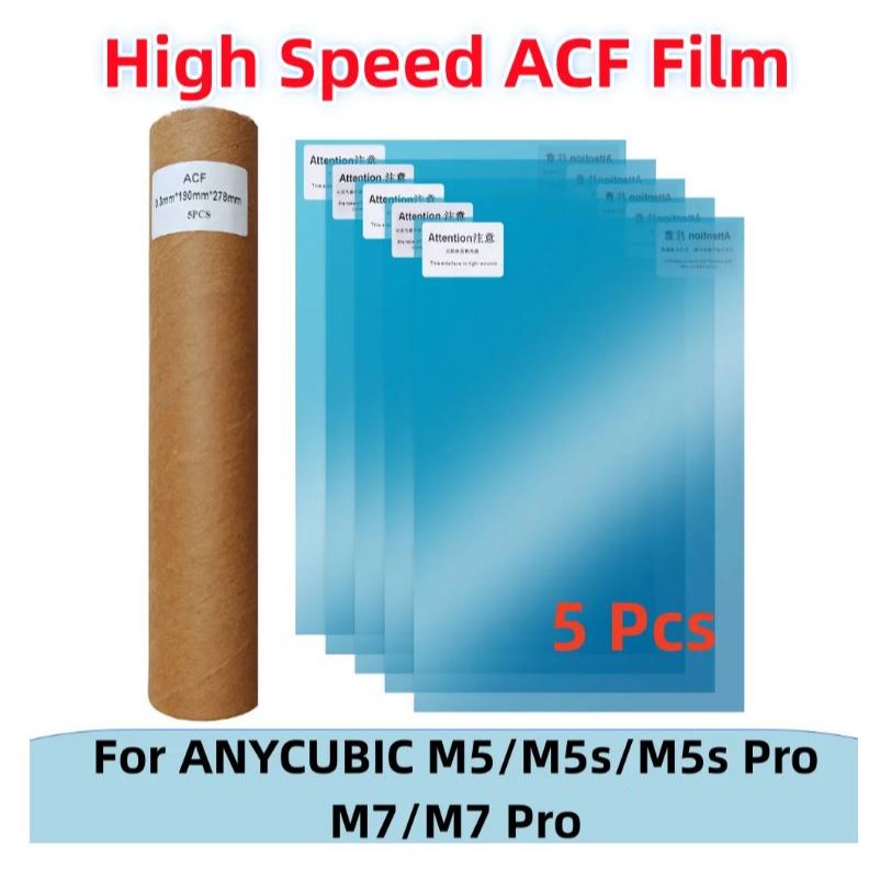 ACF Film ฟิล์ม 19cmx 27.8cm แยกชิ้น สำหรับเครื่องANYCUBIC M5s M5 Pro M7 Pro M5 M7,Elegoo Suturn 3 Ul