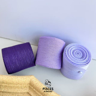 1 ม้วน【5 เมตร】* SILKY SNOW NET – ริบบิ้นตาข่ายเนื้อไหม ผ้าพลีทประดับดิ้นเงิน ขนาด 4 cm. ผูกของขวัญวันเกิด [RBR-0039]