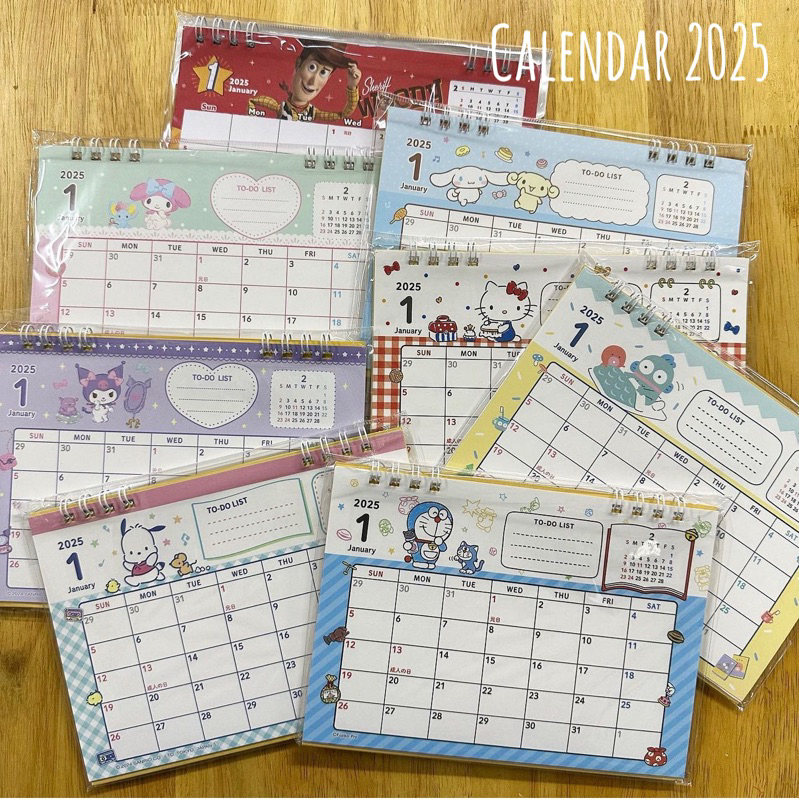 NEW!!! Calendar ปฏิทินตั้งโต๊ะ ปี2025 ลาย Sanrio/DISNEY