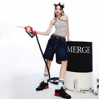 Merge Official - Bobbi Denim Shorts (พร้อมส่ง)