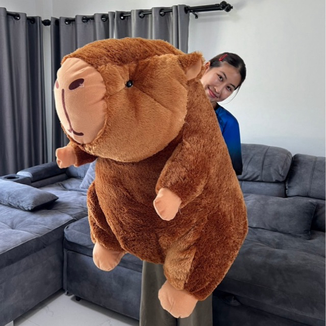 ตุ๊กตาคาปิบาร่า มี 3 ขนาดให้เลือก มีหลายสี ตัวนุ่ม ตัวอ้วน ขนนุ่มลื่น