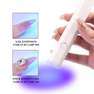 Nawoelite UV LEDโคมไฟเป่าเล็บ แบบพกพา ขนาดเล็ก ชาร์จ อบเล็บ PVC เครื่องมือทำเล็บ