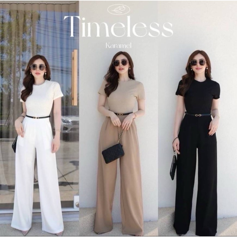 กางเกงทรงกระบอกผ้าทิ้งตัวสวย เรียบตรงทั้งวัน มาพร้อมเข็มขัดดำทอง ใส่ตัดเอวแล้วดูเอวคอดมากๆค่ะ