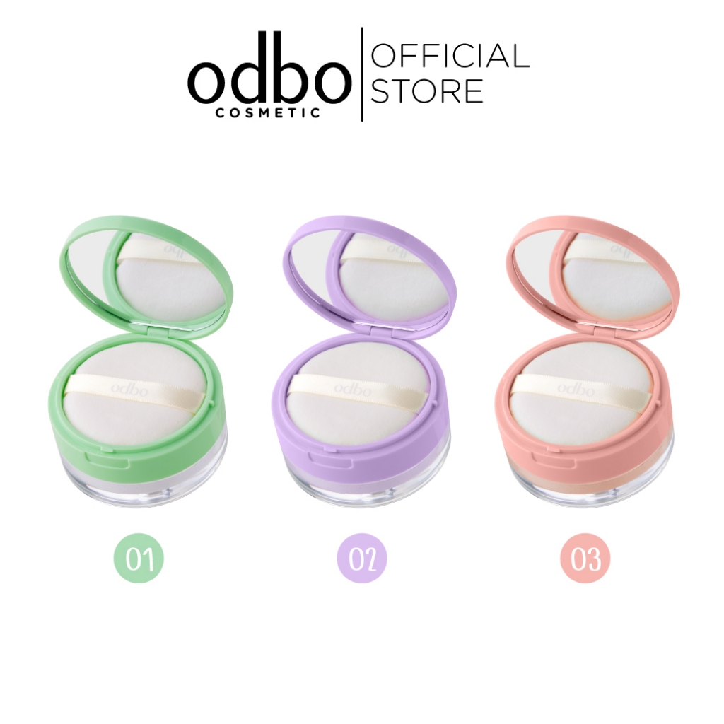 ODBO SOFT GLOW OIL CONTROL LOOSE POWDER OD6004 #แป้งฝุ่นซอฟท์โกลว์