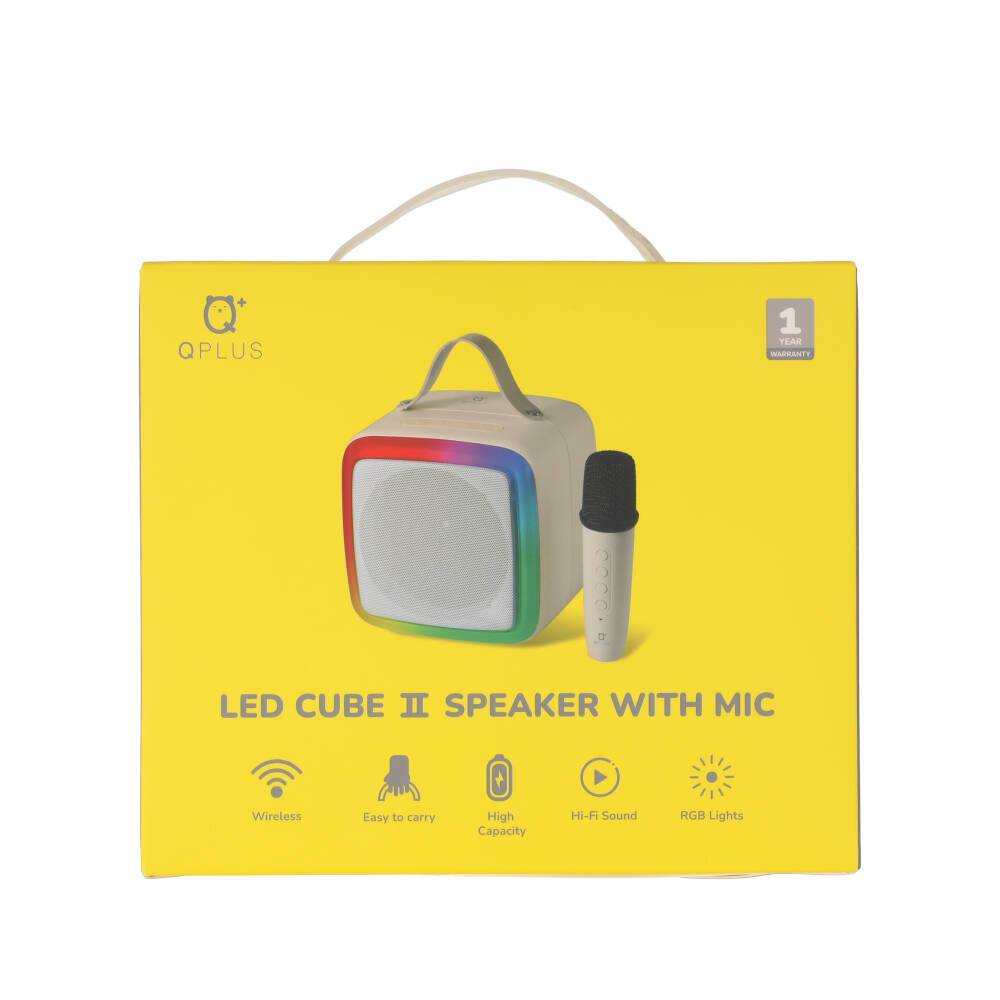 ลำโพงบลูทูธ QPLUS LED mini Cube II with MIC by Studio7