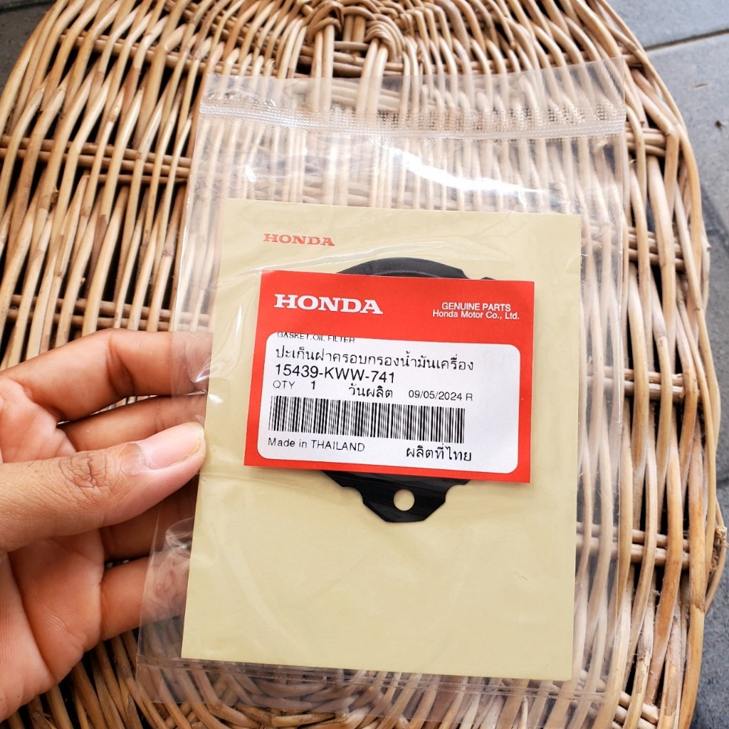 ปะเก็นกรองน้ำมันเครื่องคลัทช์ 3 ก้อน เวฟ100/110i/125 แท้ศูนย์ 15439-KWW-741