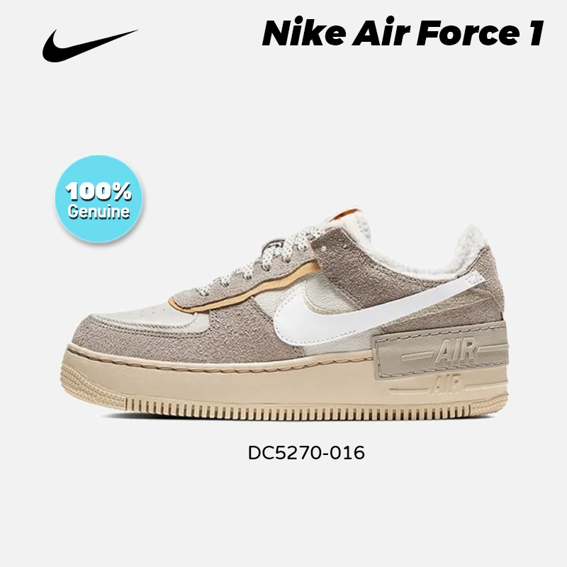 【ของแท้ 💯】Nike Air Force 1 Fur-Lined Shadow DC5270-016