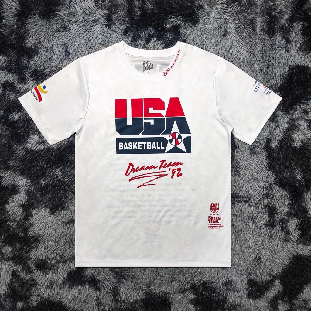 เสื้อยืด เสื้อแขนสั้น USA DREAM TEAM WHITE มีไซซ์ใหญ่