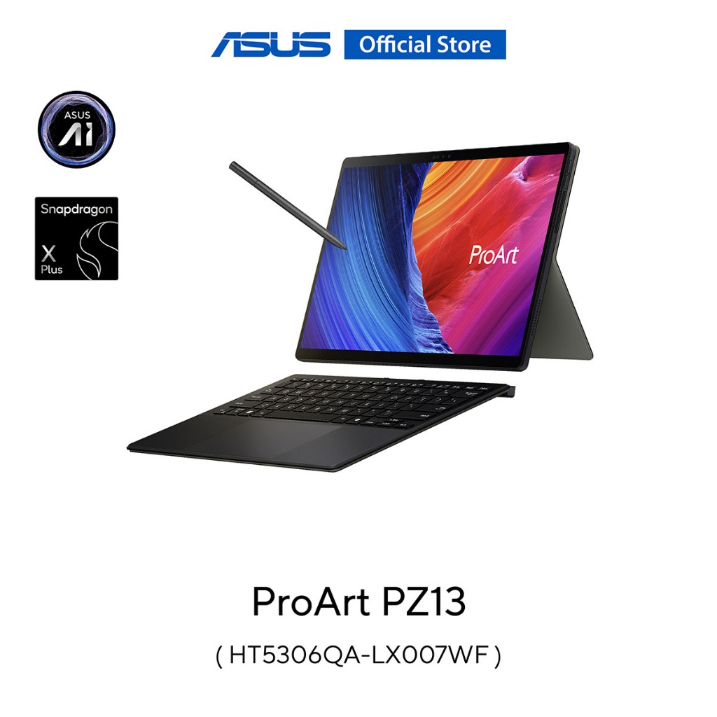 ASUS ProArt PZ13 (HT5306QA-LX007WF) 13.3-inch 3K OLED,Snapdragon X Plus 42-100, 16GB DDR5X, 1TB SSD,
