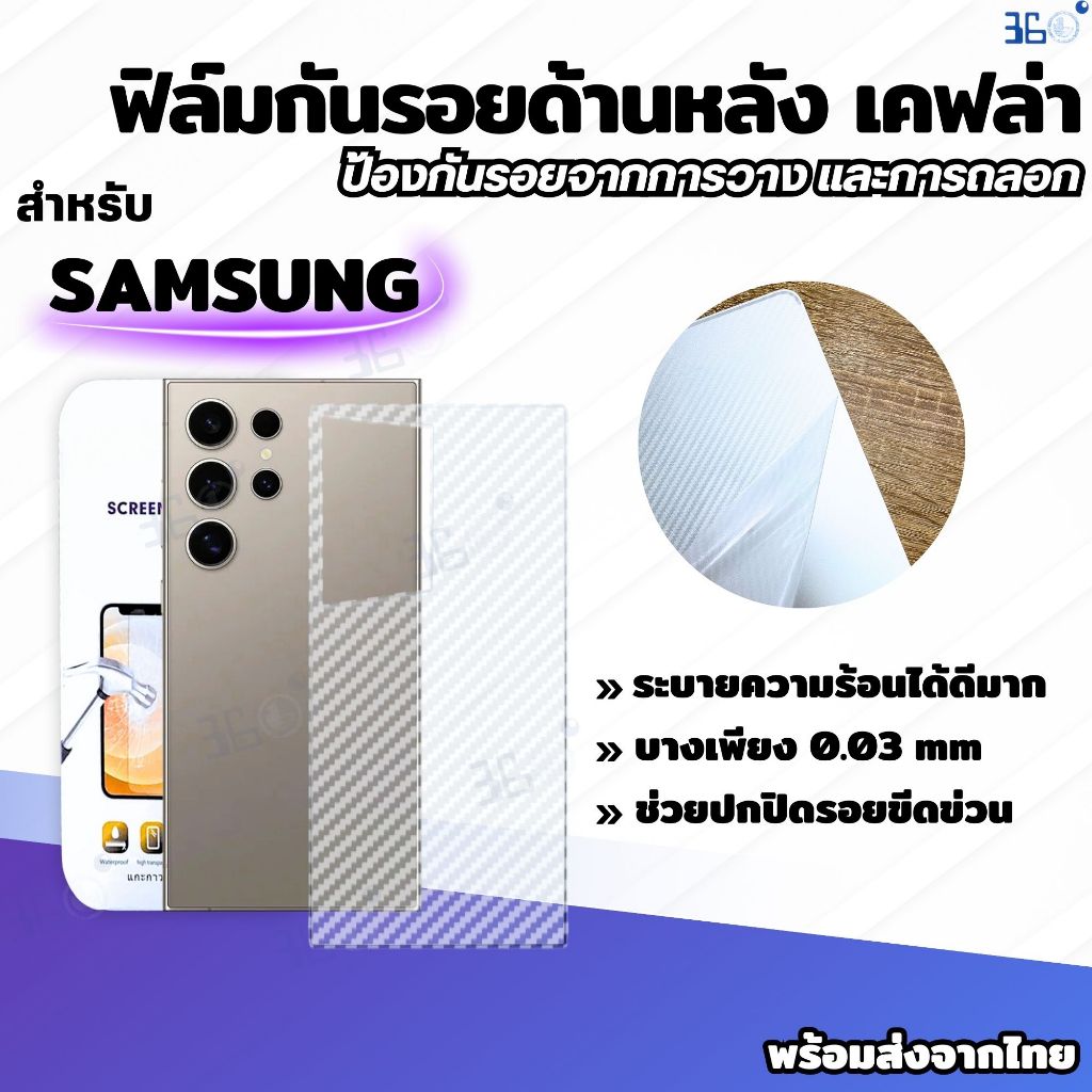 [🇰🇷360°] ฟิล์มหลัง Samsung A5 2017 A7-2018 A8-2018 A8Plus Note8 S10Plus