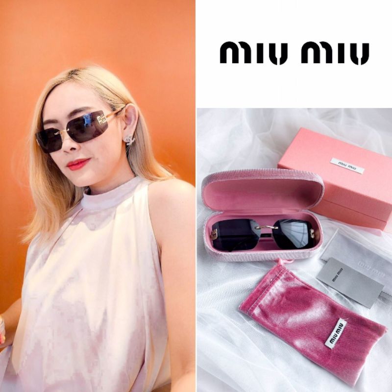 แว่นตากันแดด Miu Miu Runway Frameless Sunglasses