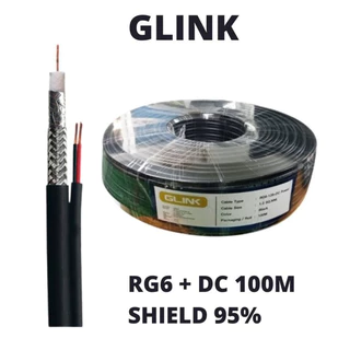 สายนำสัญญาณกล้องวงจรปิด GLINK RG6 Shield 95%-168+DC PowerCCTV RG6 Coaxial cable 3 GHz (100 M)