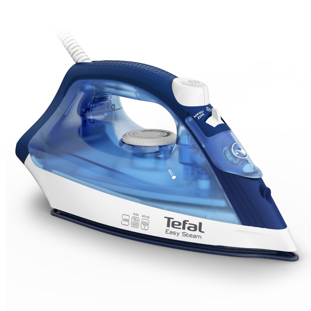 Tefal เตารีดไอน้ำ รุ่น FV1941T0,FV1525T0 กำลังไฟ 1400W,2000W หน้าเตาเคลือบกันติด รับประกันศูนย์ 2ปี