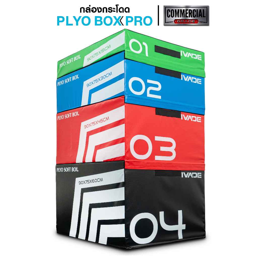 [PRE-ORDER 30 วัน]  กล่องกระโดด PLYO BOX รุ่น PRO (MD6508C) - เครื่องออกกำลังกาย แบรนด์ IVADE