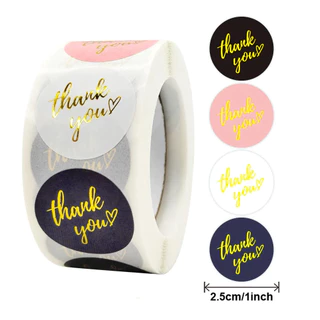 สติ๊กเกอร์ขอบคุณสติ๊กเกอร์ดวงเล็ก 500ดวง / ม้ ขอบคุณค่ะ น่ารัก