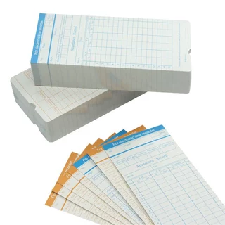 ถูกที่สุด! บัตรตอกเวลา OfficePlus แพ็ค 100 ใบ ขนาดมาตรฐาน 8.5x18.7cm คุณภาพดี บัตรหนาตอกลื่น