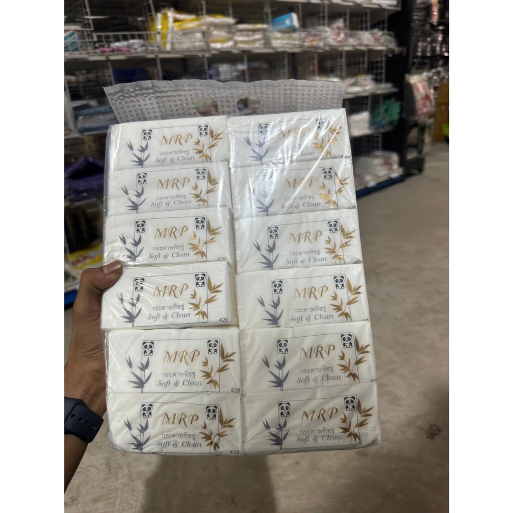 [ห่อ 12 ชิ้น] ทิชชู่กระดาษ Mrp mp-468  (พร้อมส่งจากไทย) กระดาษทิชชู่ กระดาษชำระ กระดาษทิชชู่เช็ดหน้า