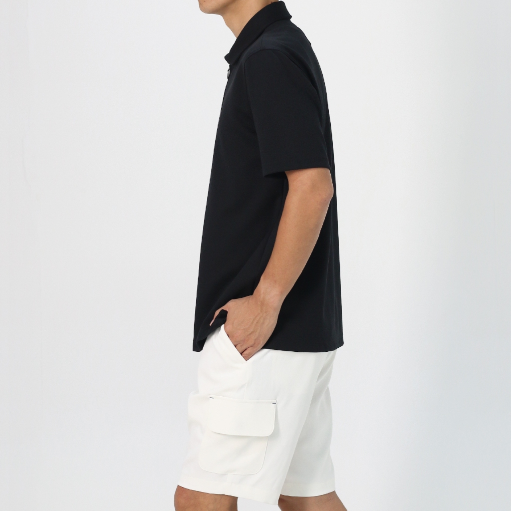 TAKEO KIKUCHI เสื้อโปโล STRETCH PUNCH FABRIC ZIPPER POLO SHIRT — صورة 6