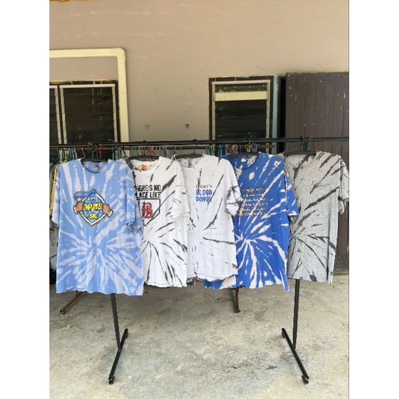 เสื้อยืดราคาถูก 29 บาท เสื้อคนอ้วนเสื้อมัดย้อมโอเวอร์ไซส์มือสอง เสื้อใส่วันสงกรานต์