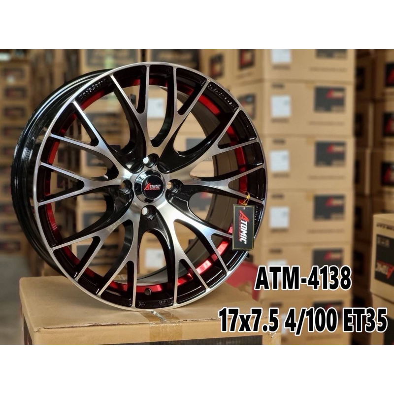 ราคาต่อ1วง(ขาย4วงใหม่แกะกล่อง) 4รู100 ล้อแม็กขอบ 17 ใส่ เก๋ง 4รู100 ได้100%