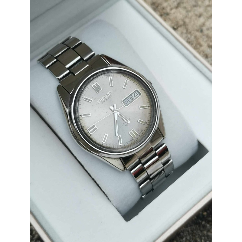 นาฬิกา Seiko 5​ Automatic กลไกลระบบเครื่อง 6309 หน้า​บรอนซ์​Vintage หลักแท่งเงิน