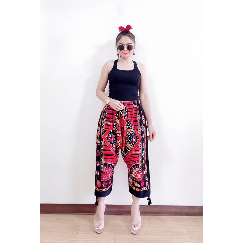 👍🛍️กางเกงฮาเร็ม เอวสม็อค ฟรีไซส์สาวอวบใส่ได้สบายมีสินค้าพร้อมจัดส่ง🛍️👍 - รูปที่ 7