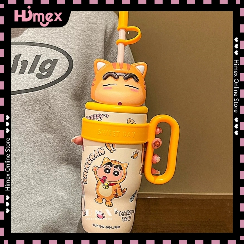 Himex แก้วเก็บความเย็น 800 มล Crayon Shinchan แก้วสแตนเลส พร้อมที่จับ แก้วชินจัง งานลิขสิทธิ์แท้