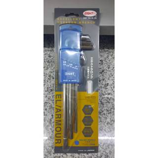 EIGHT ชุดหกเหลี่ยมยาวสีขาวหัวตัดระบบนิ้ว 9 ตัว/ชุด ขนาด 1/16…