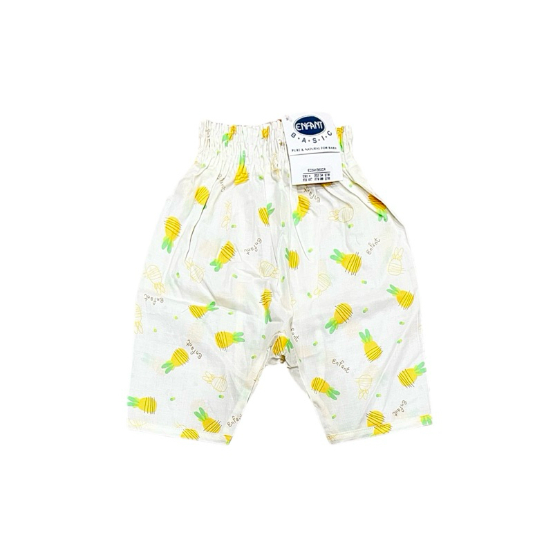 Enfant New Collection กางเกงเดี่ยว ผ้าป่าน ขาสามส่วน ผ้าบาง เหมาะกับอากาศน่าร้อน สำหรับเด็กอายุแรกเกิด-6เดือน