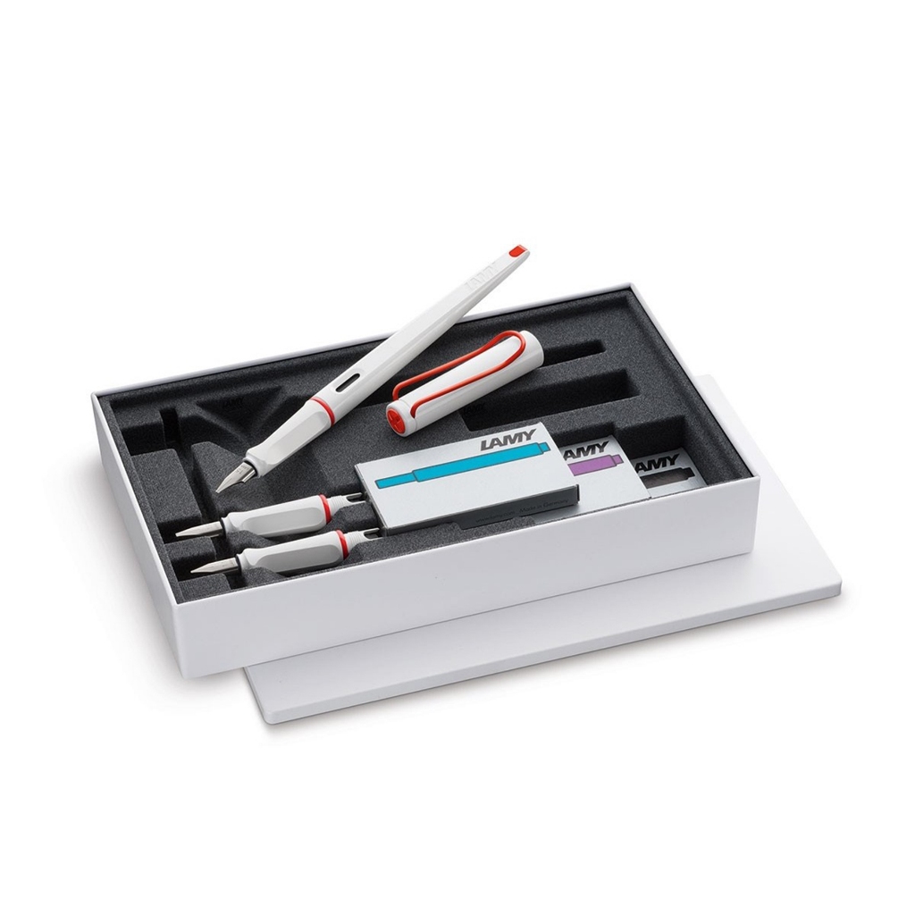Set LAMY joy white/red clip 2019 limited edition (ปากกาลามี่ ด้ามสีขาวคลิปสีแดง)