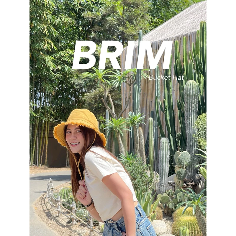Brim Bucket Canvas - หมวกบัคเก็ตชายรุ่ยผ้าแคนวาส แต่งปีกรุ่ยรอบหมวก มีมากกว่า20สี