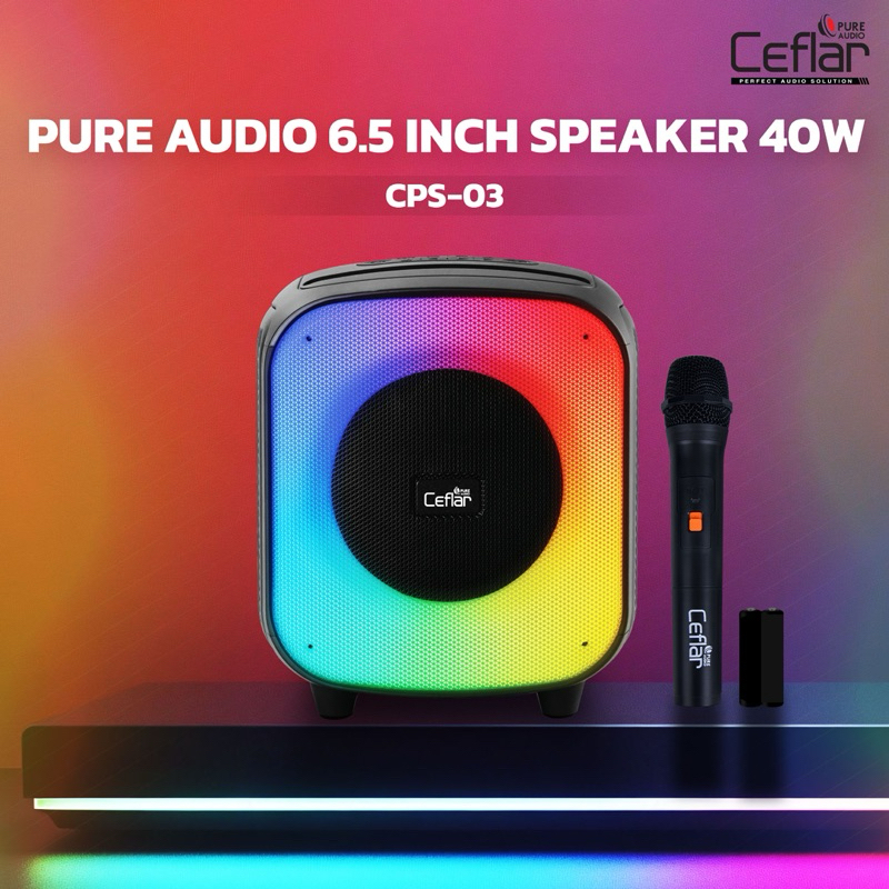 ลำโพงแบรนด์ Ceflar Cps-03 บลูทูธไร้สาย+ ไมโครโฟน