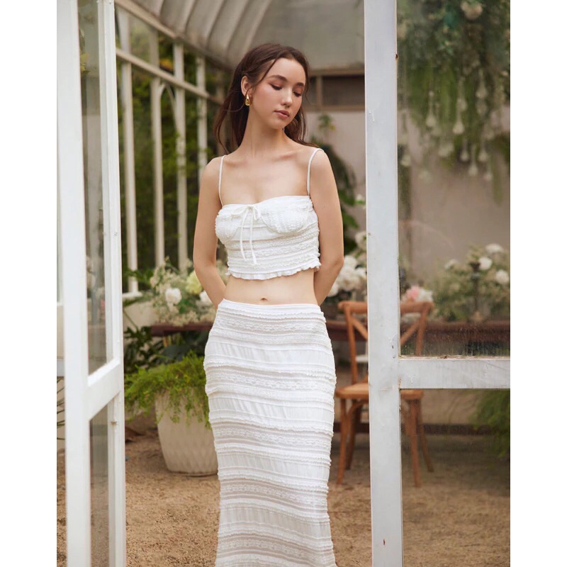 Sierabysera - Cecilie set ชุดเซ็ตลายลูกไม้ ชุดไปทะเล ไปดินเนอร์ ชุดลูกคุณหนู สวยหรูดูแพง มินิมอล