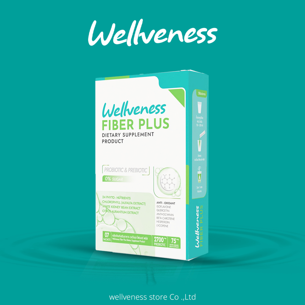 EVES Well Fiber อีฟส์ เวล ไฟเบอร์ ผลิตภัณฑ์เสริมอาหาร เวลวีเนส ไฟเบอร์พลัส กระตุ้นระบบการขับถ่าย ลดอาการท้องผูก