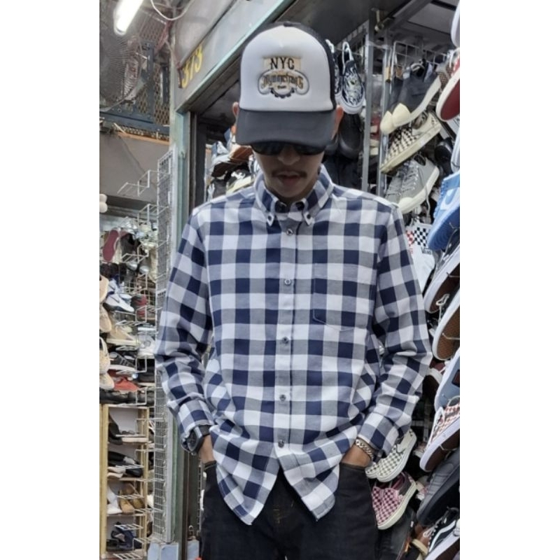 เสื้อเชิ๊ตลายสก็อตแขนยาวนิยมช่าง