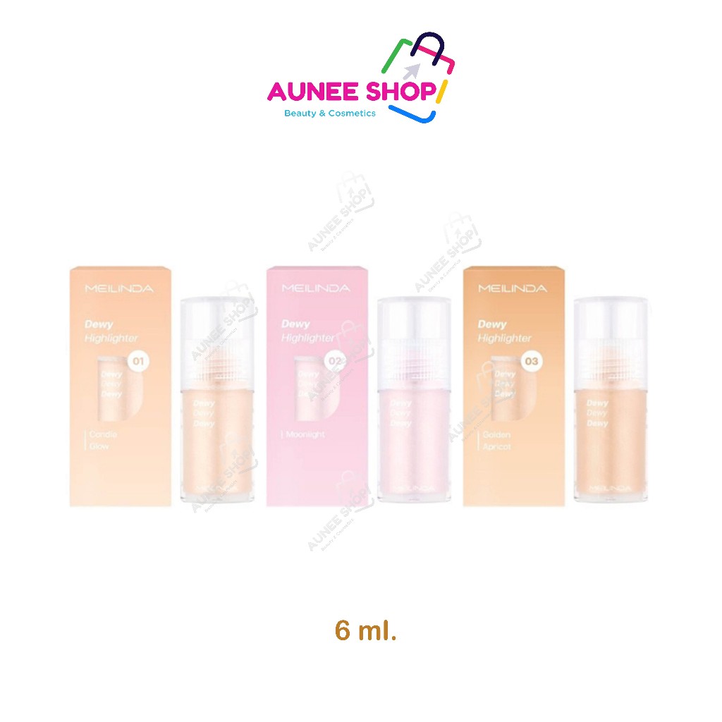 ส่งฟรี/มีไลฟ์ ลด50% เมลินดา ดิวอี้ ไฮไลท์เตอร์ เนื้อลิควิดผิวฉ่ำโกลว์ MC5095 ขนาด 36g Meilinda Dewy Highlighter