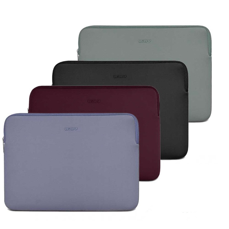 2024 กระเป๋าใส่โน้ตบุ๊ก WiWU Skin Zero Sleeve บางเฉียบพร้อมซับในขนเทียมและป้องกันรอยขีดข่วน