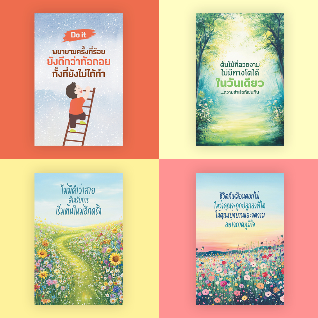 Quote Postcard โปสการ์ด สร้างกำลังใจ