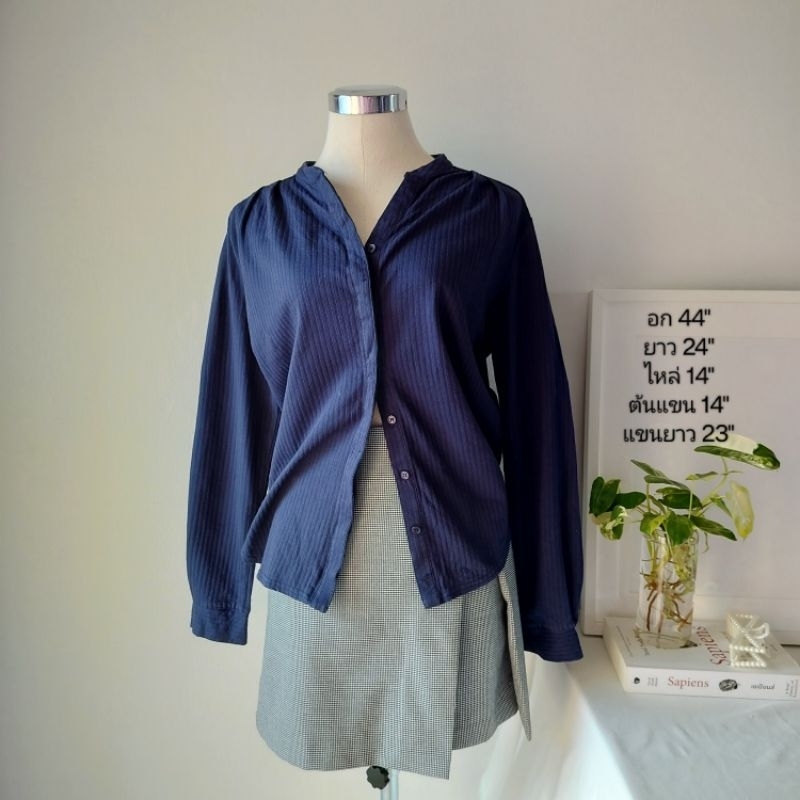 เสื้อเชิ้ตสีกรม อก 44" ป้าย IEDIT