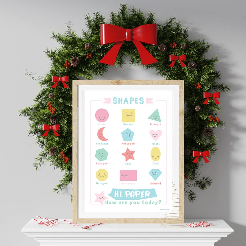 Baby Blue Whales โปสเตอร์เด็ก รูปทรง ใส่ชื่อได้ / Personalized Shapes Poster [Pre-Order รอสินค้า 7-14 วัน] ราคา ถูกที่สุด ดีลบีเคเค แกลเลอรีภาพที่ 6