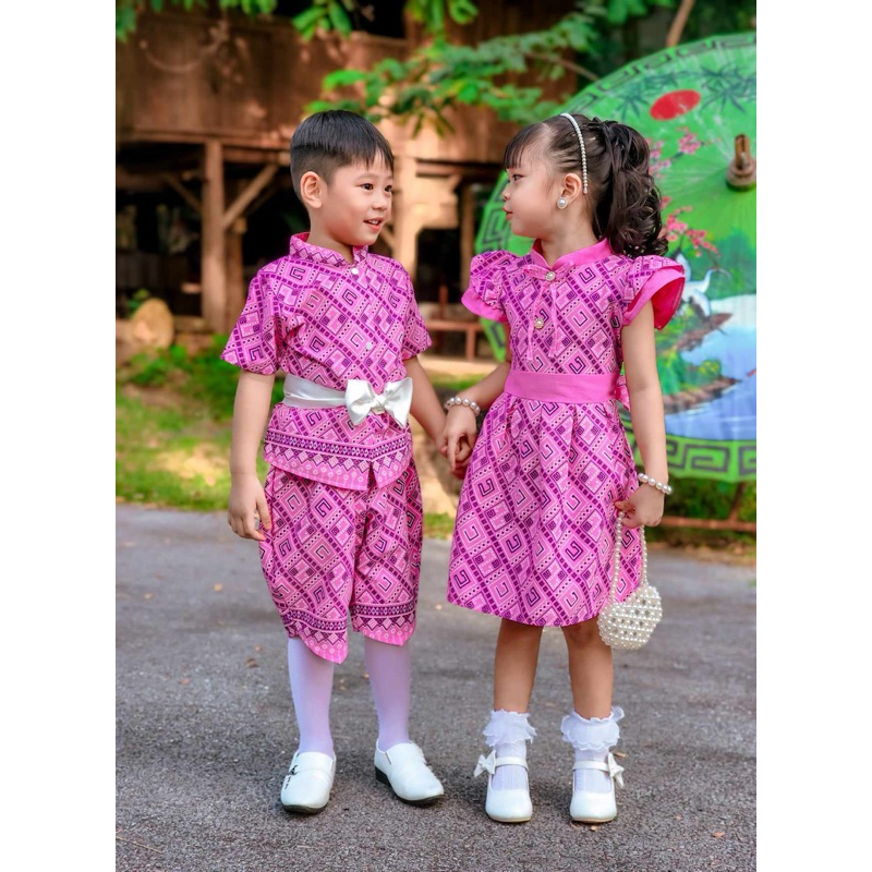 ชุดไทยเด็กผู้ชาย ชุดไทยเด็กผู้หญิง ใสคู่ชาย หญิงน่ารักๆ