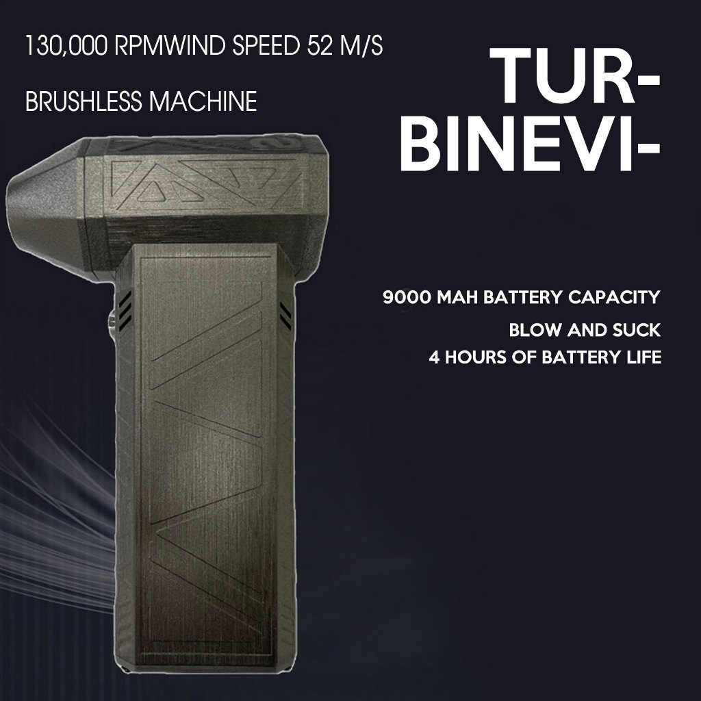 Pocket Jetfan Mini Turbo Jet Fan Turbo Violent Fan Handheld Brushless Motor 130,000 RPM Wind Speed 5