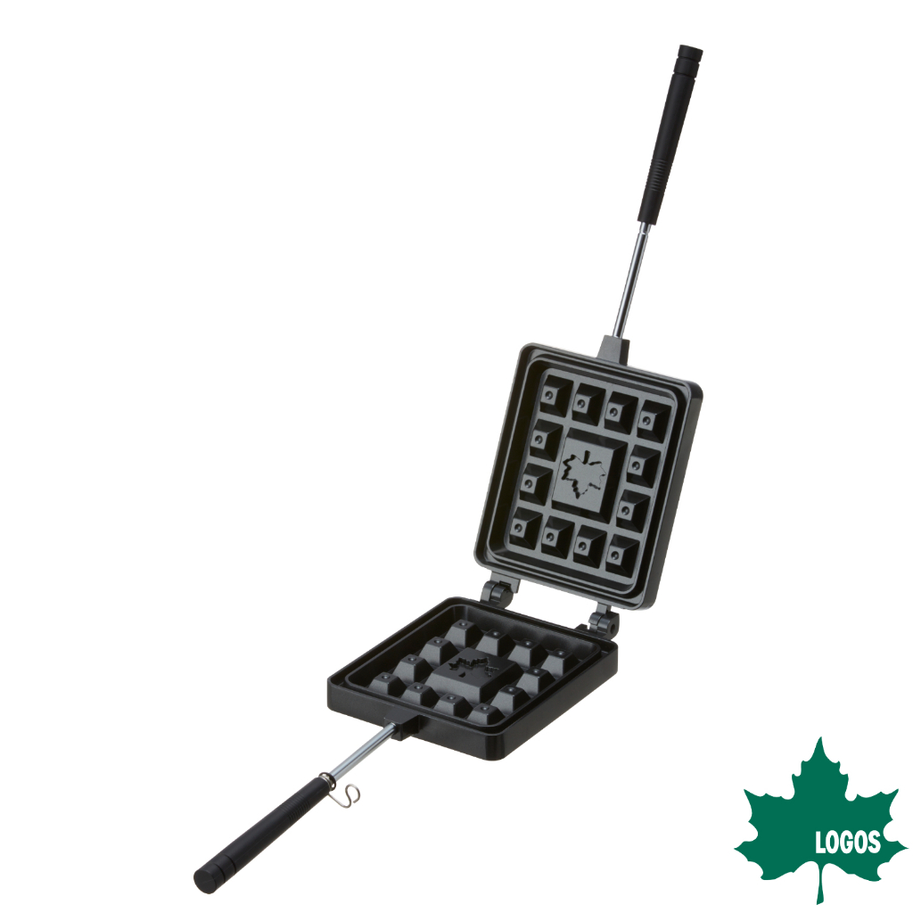 (ตำหนิกล่อง) LOGOS เครื่องทำวาฟเฟิล พกพาได้ Waffle Pan